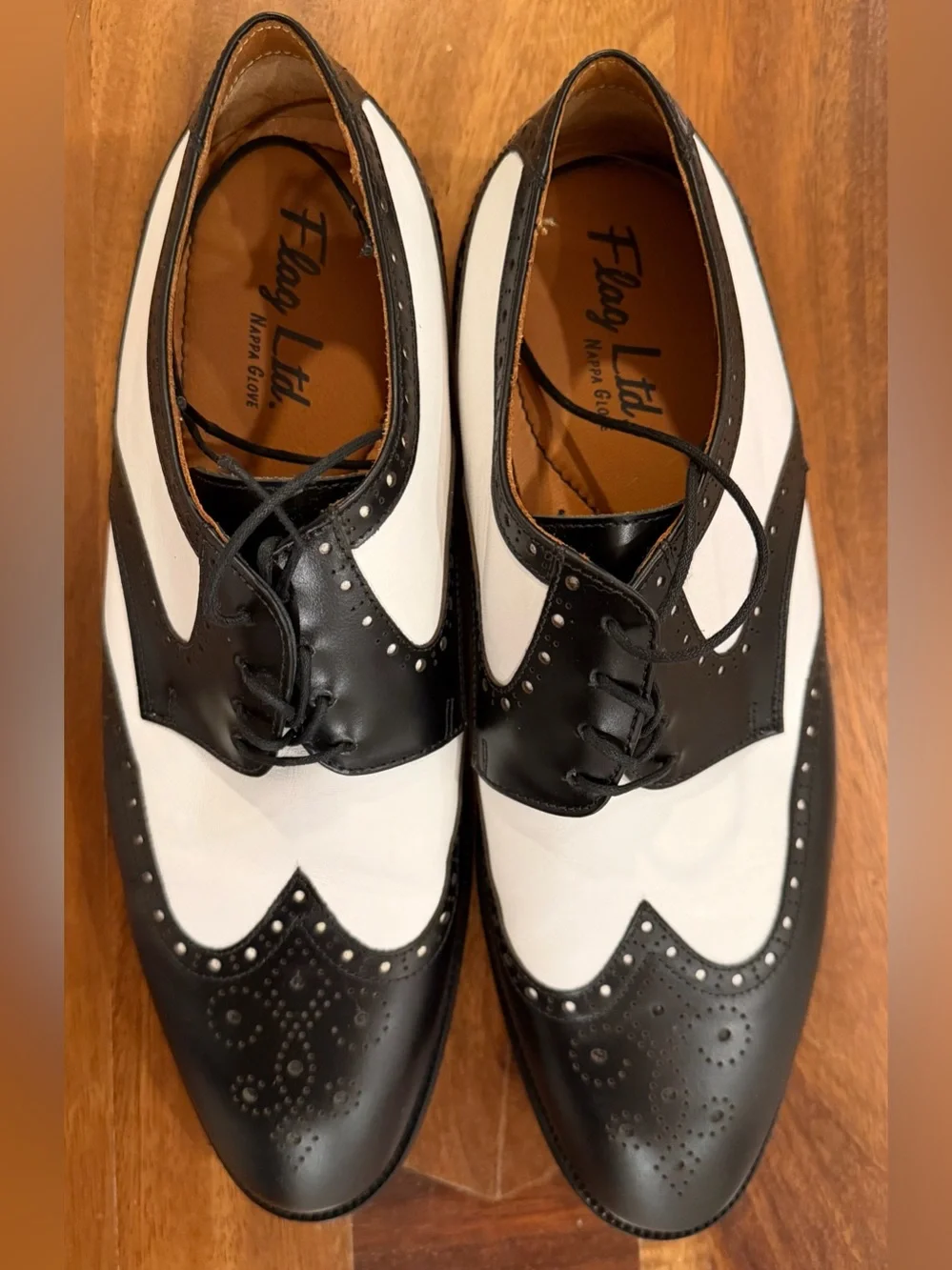 Flag Ltd. Men’s Black/White Two-Tone Dress Shoes